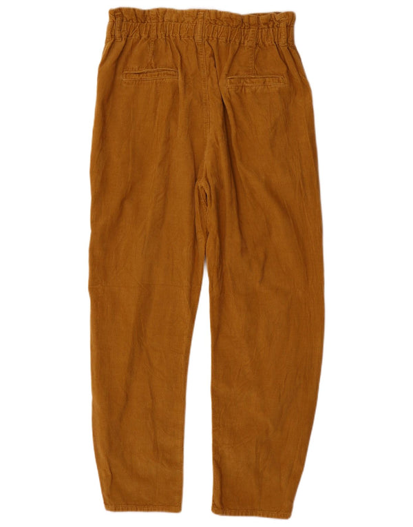 Zara Damskie proste sztruksowe spodnie z wysokim stanem EU 36 XS W26 L25 Beżowe