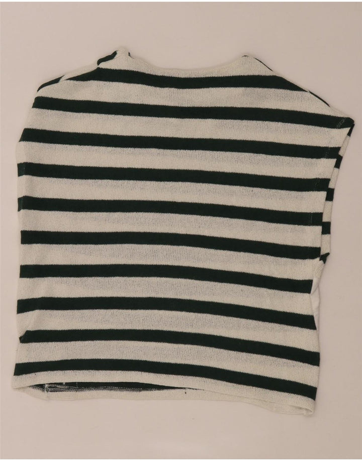 T-shirt damski Zara Top UK 14 w średnie białe paski