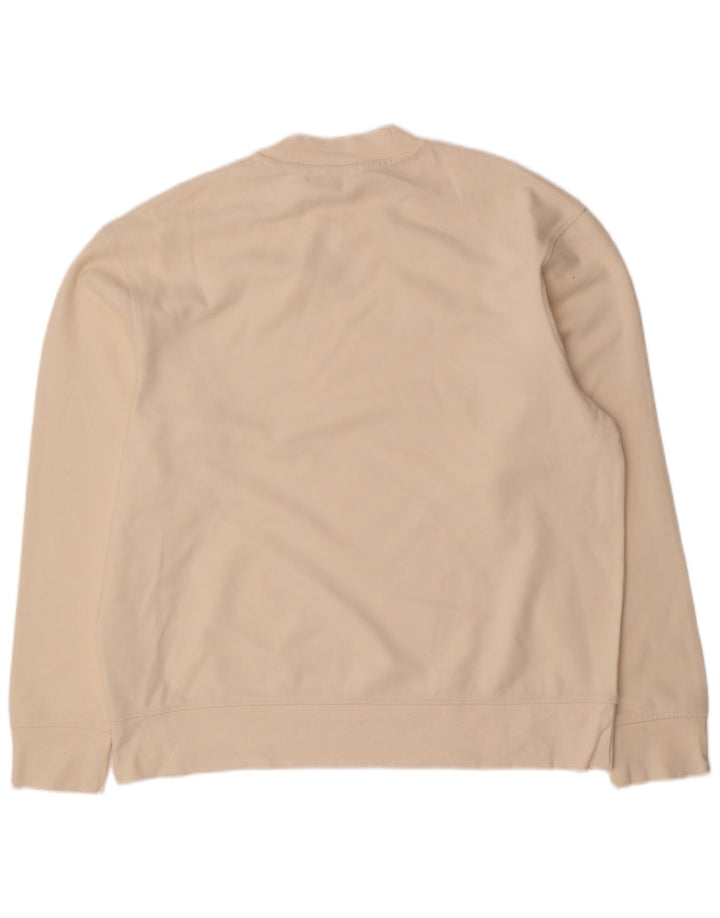 Męski sweter Zara, duży, złamanej bieli, bawełniany
