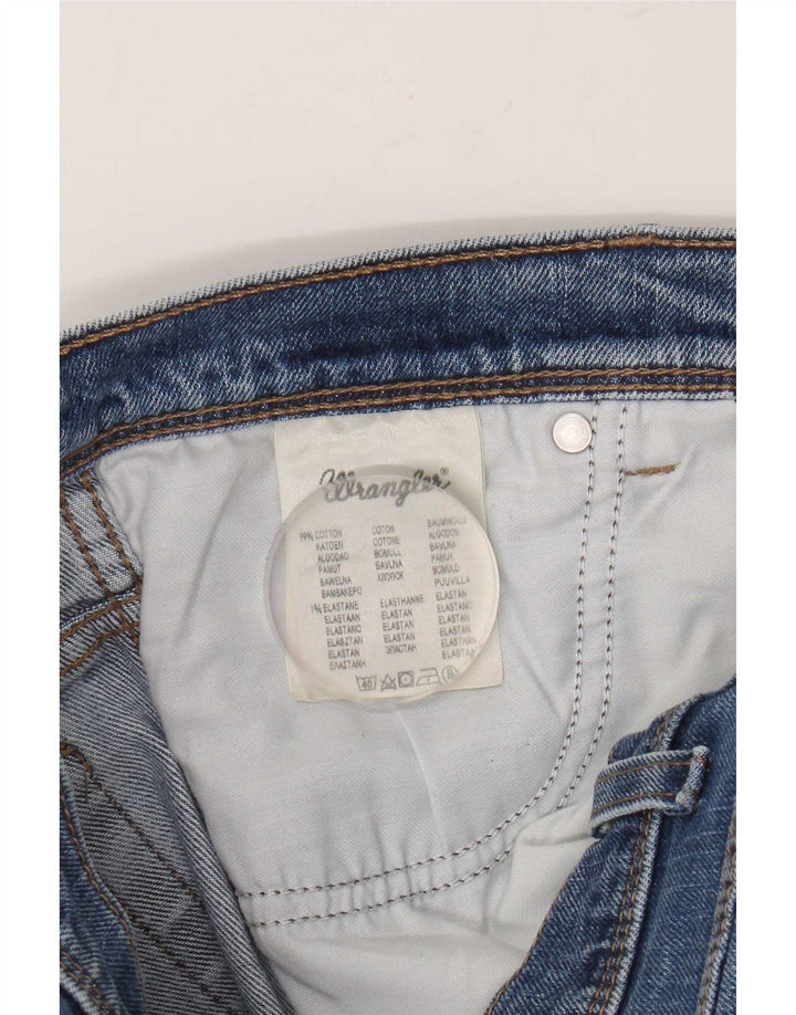 Męskie proste dżinsy Wrangler W34 L32 Niebieskie bawełniane