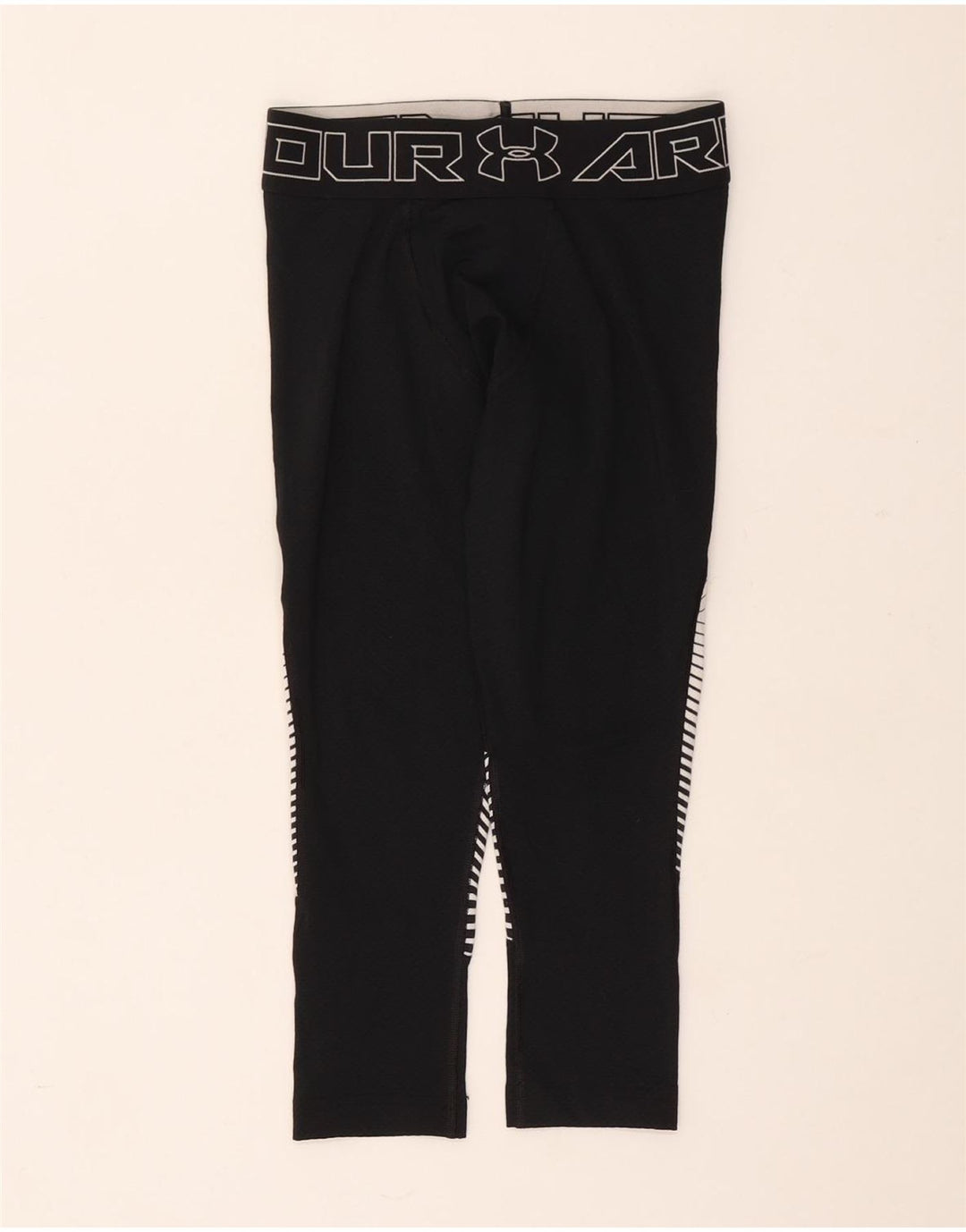 Damskie legginsy Capri Under Armour UK 10, małe, czarne, geometryczne