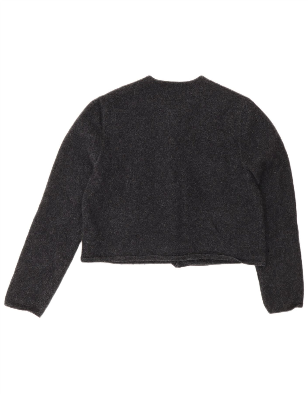 Sweter damski Massimo Dutti Crop Cardigan UK 12 Średni szary wełniany