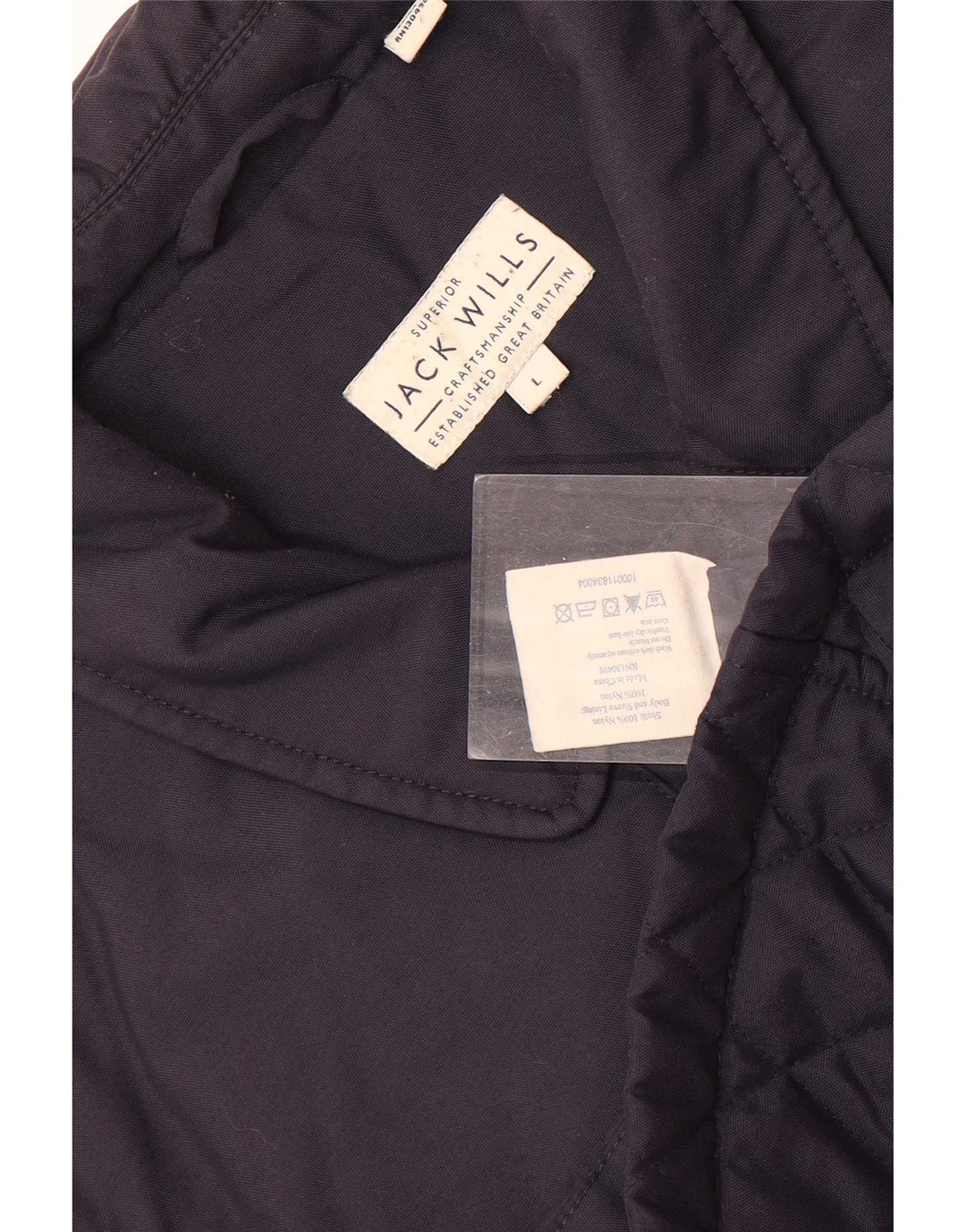 Męska pikowana kurtka Jack Wills UK 40, duża, granatowa, nylonowa
