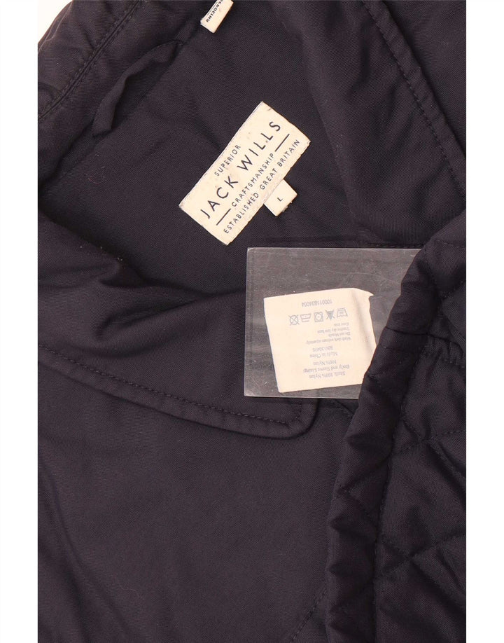 Męska pikowana kurtka Jack Wills UK 40, duża, granatowa, nylonowa