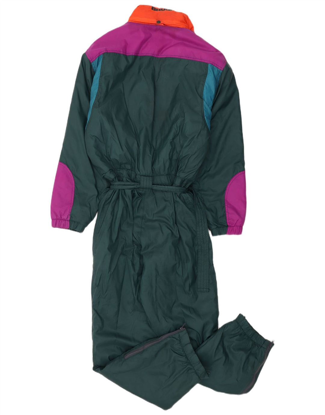 Męski kombinezon narciarski z kapturem Brugi IT 52 XL Zielony poliamid w blokach kolorów