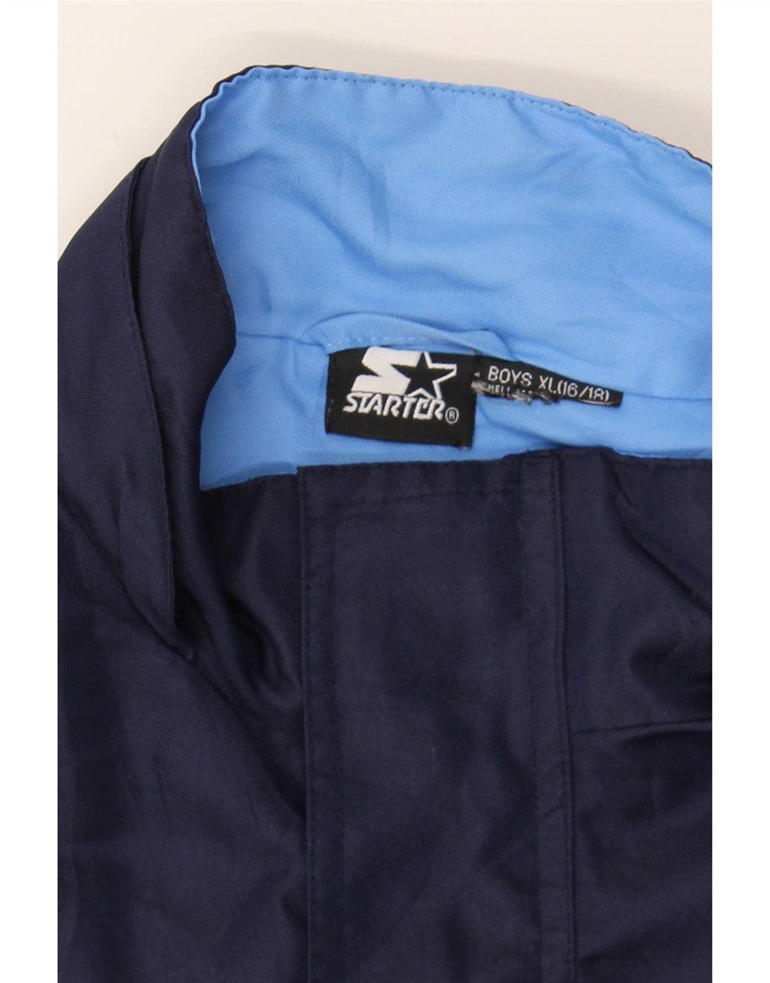 STARTER Boys Windbreaker Jacket 15-16 Years XL  Navy Blue Colourblock Vintage Starter and Second-Hand Starter from Messina Hembry 