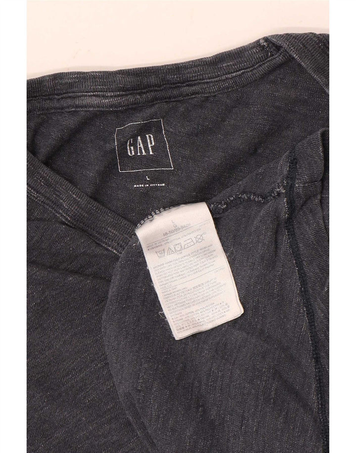 Męski t-shirt Gap, duży, szary, bawełniany w plamki