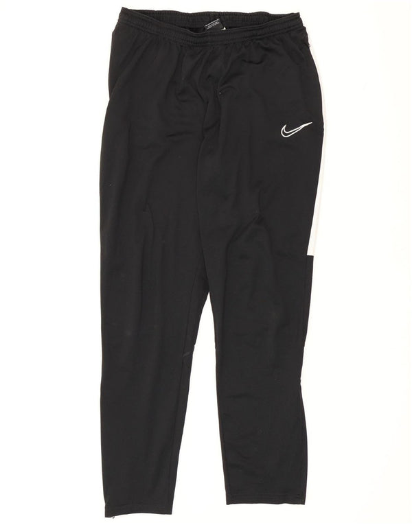 Męskie spodnie dresowe Nike Dri Fit, duży czarny poliester z blokami kolorów