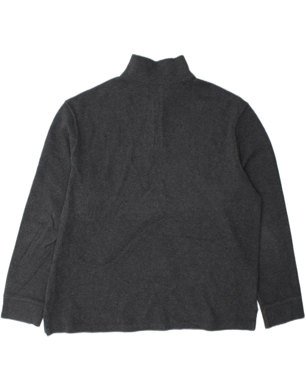 Polo Ralph Lauren Męski sweter z zamkiem błyskawicznym XL, szara bawełna