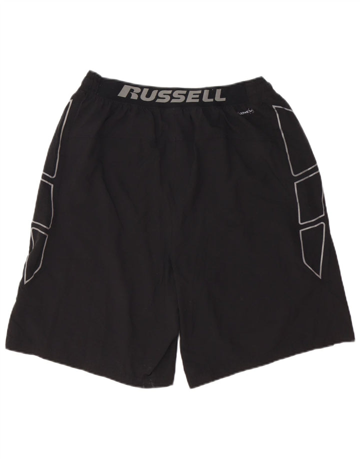 Męskie spodenki sportowe RUSSELL ATHLETIC Dri-Power Graphic, średnio czarne