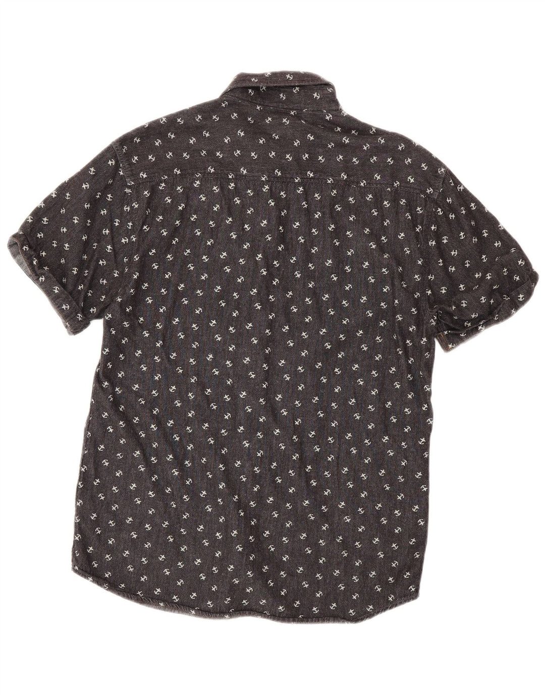 Męska koszula z krótkim rękawem Jack & Jones w abstrakcyjny wzór, duża, szara, bawełniana
