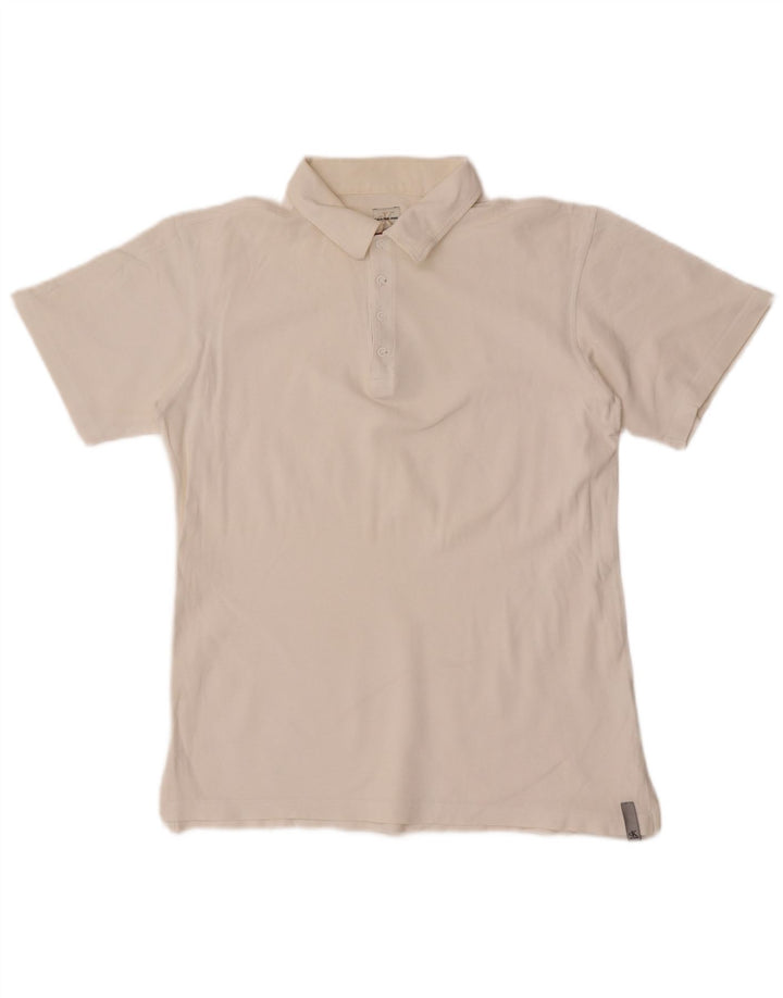 Chłopięca koszulka polo Calvin Klein Jeans, 15-16 lat, biała