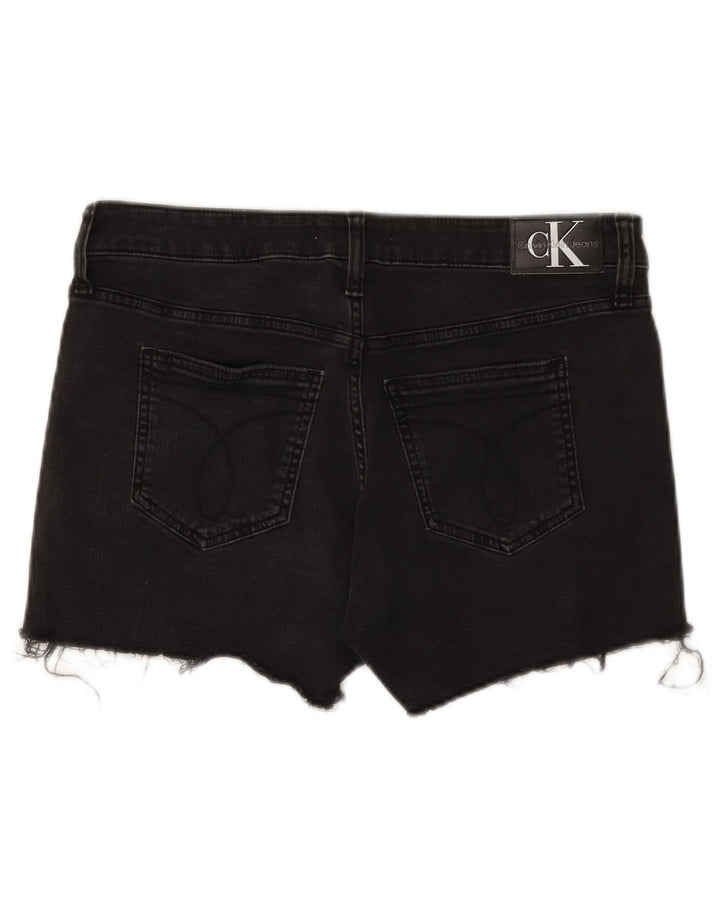 Damskie spodenki jeansowe Calvin Klein W29 Średnia czarna bawełna