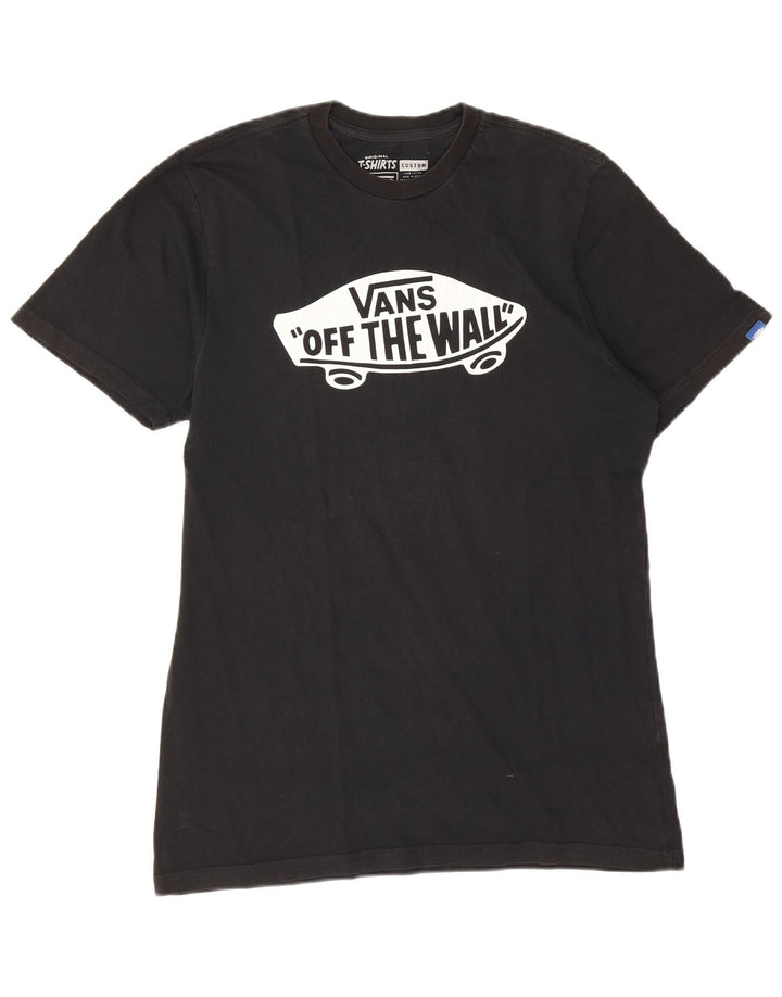 Męski T-shirt z grafiką Vans o dopasowanym kroju, średni czarny, bawełniany