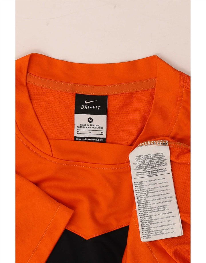 T-shirt męski Nike Top, średni, pomarańczowy, poliestrowy blok kolorów