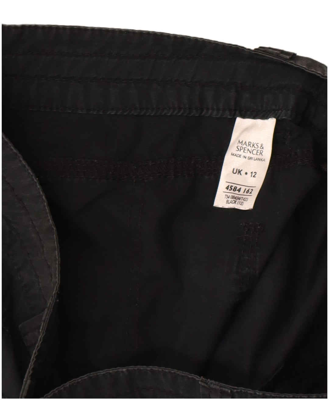Damskie szorty Marks & Spencer UK 12 Medium W31, czarne, bawełniane