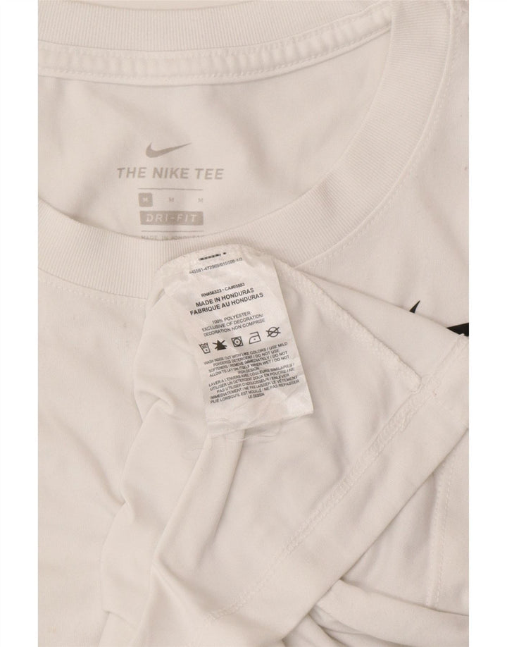 Damska koszulka NIKE Dri Fit UK 14, średni biały poliester