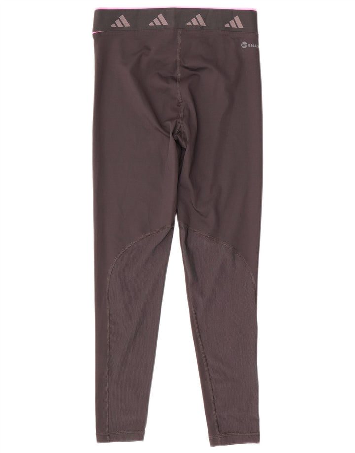 Damskie legginsy Adidas Aeroready Graphic UK 8/10, mały, szary poliester