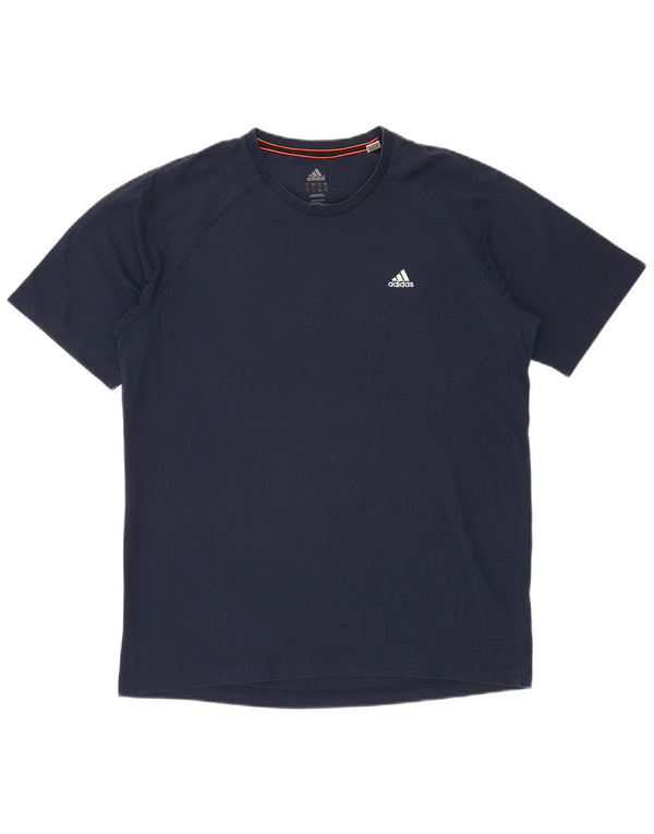 Męski T-shirt ADIDAS Climalite, duży, granatowy