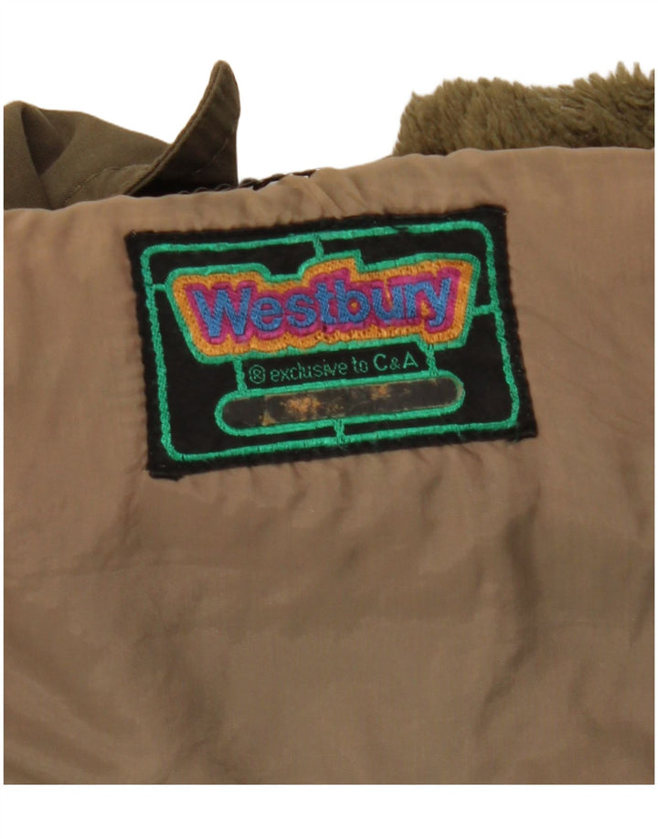WESTBURY Męska kurtka Sherpa Parka z kapturem EU 48, średni khaki, akryl