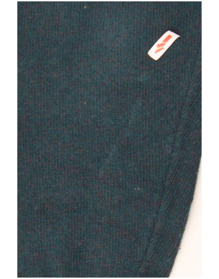 Męski sweter polo Stefanel, duży, zielony, wełniany