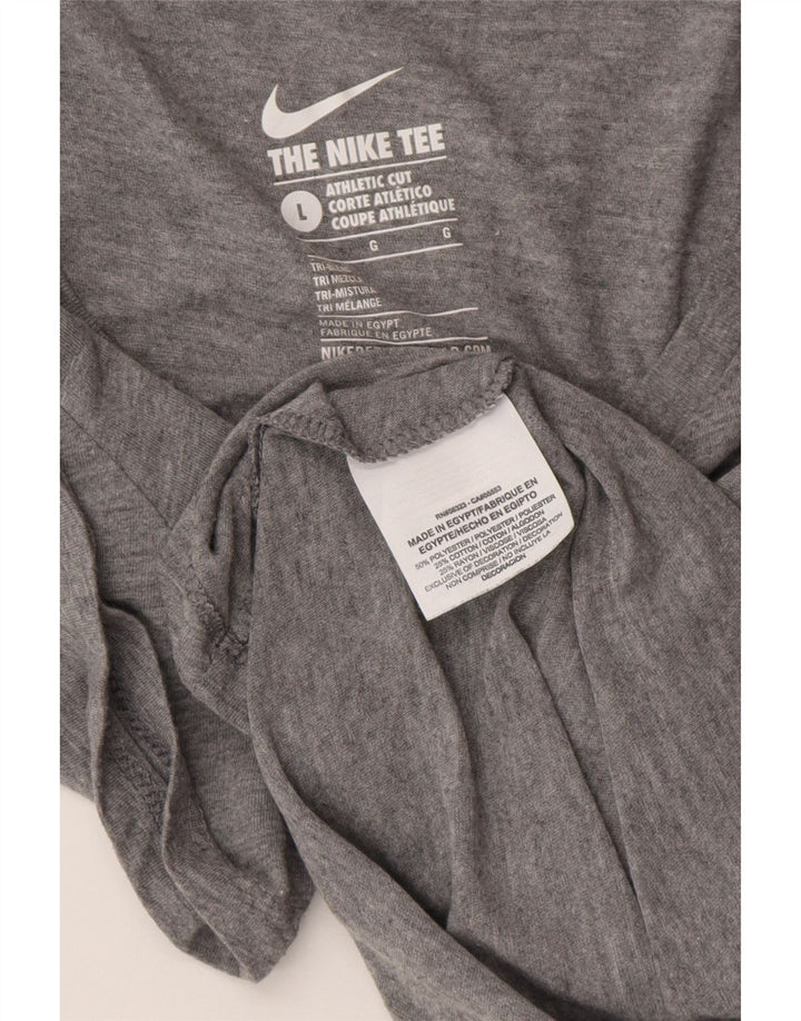 Damski T-shirt NIKE o sportowym kroju z grafiką Top UK 14, duży, szary poliester
