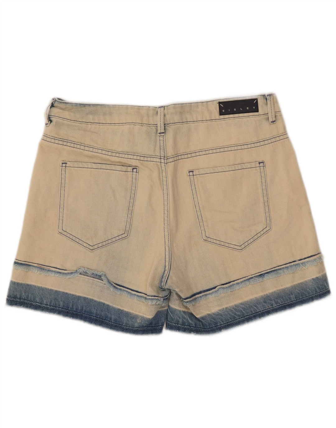 Damskie spodenki jeansowe Sisley W28 Średni beż, bawełna