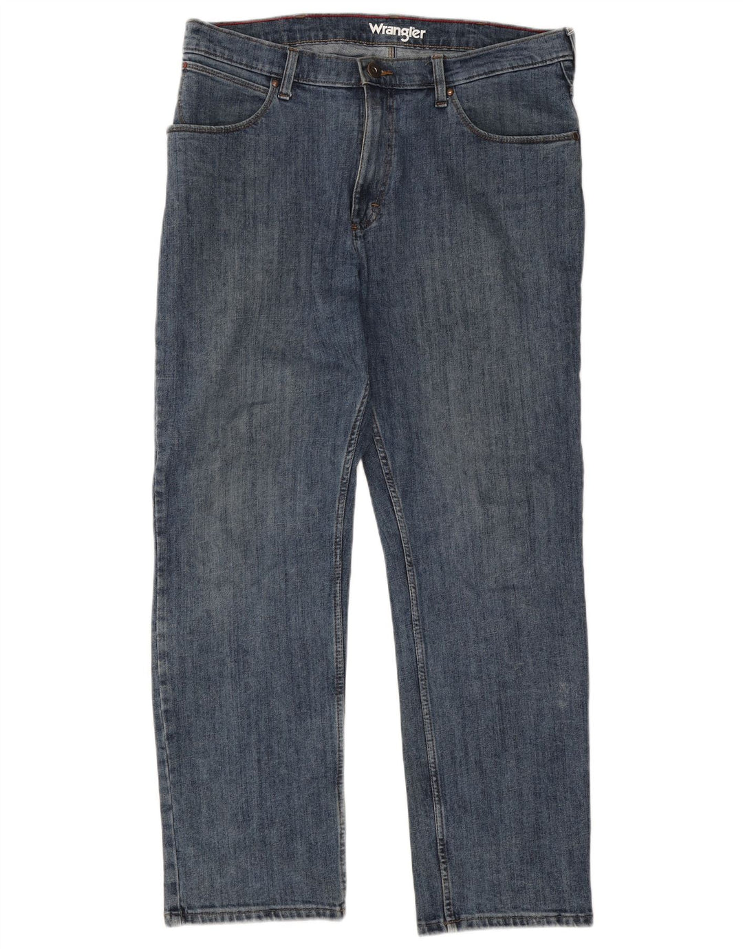 Wrangler Męskie Proste Dżinsy W36 L30 Niebieskie Bawełniane