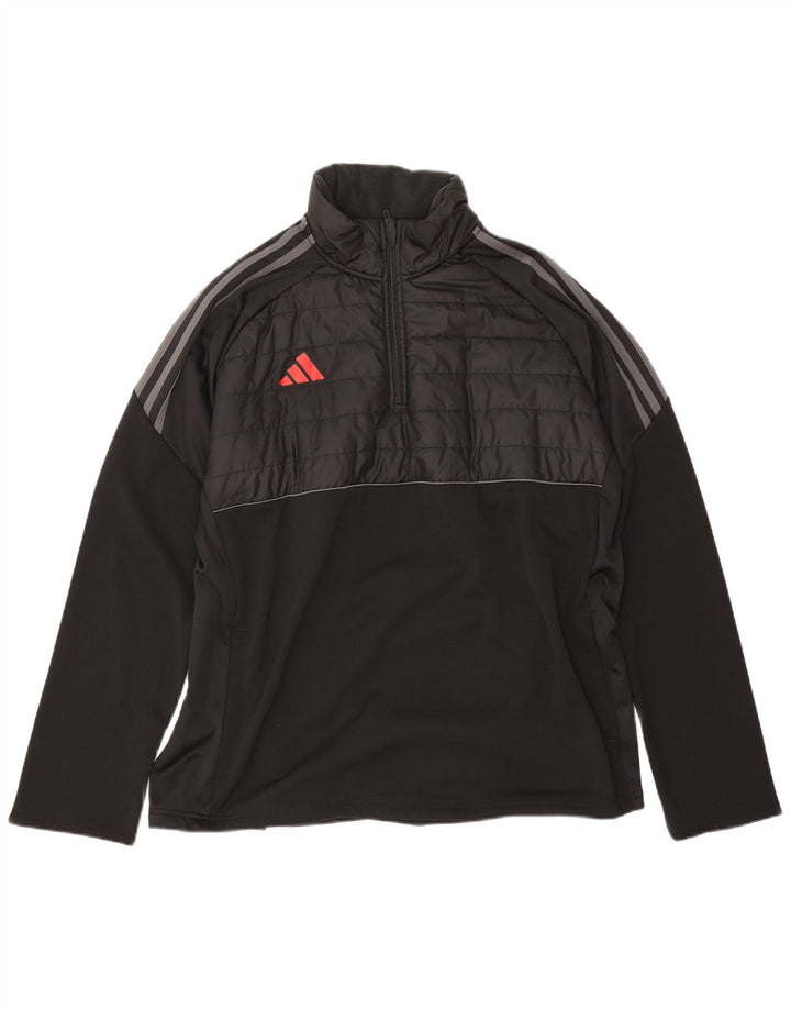 Adidas Męska kurtka dresowa Aeroready z zamkiem błyskawicznym XL, czarna, poliestrowa