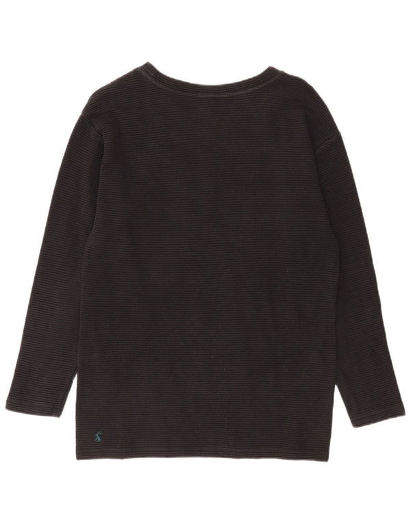 Damski top Joules z długim rękawem, UK 10, mały, czarny, bawełniany