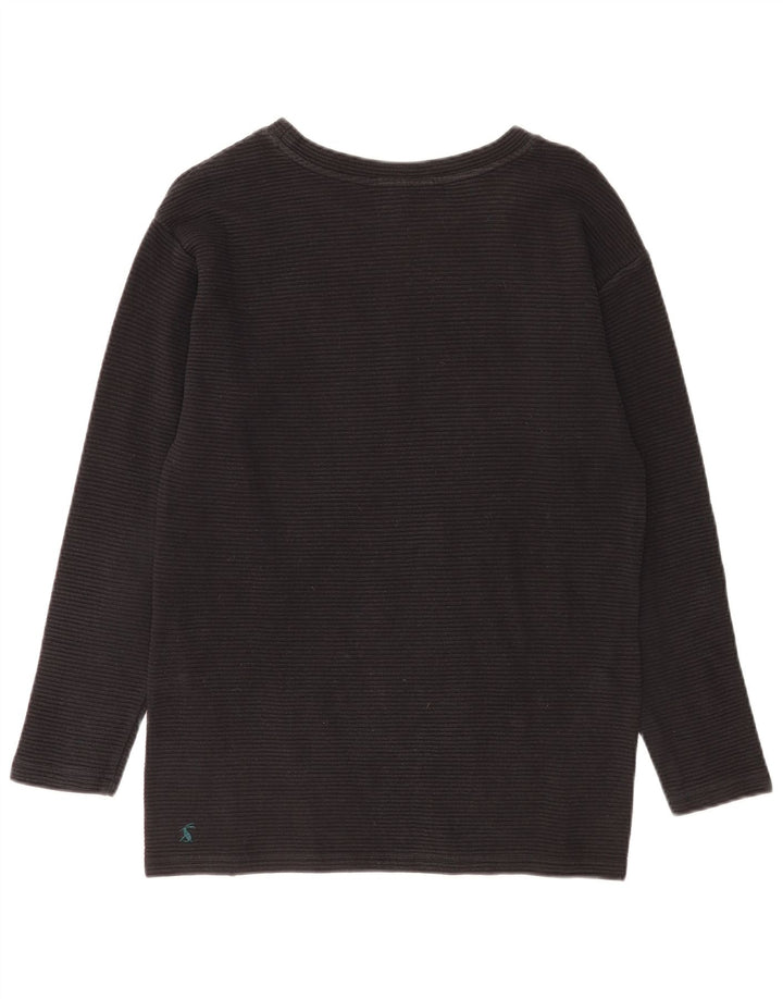 Damski top Joules z długim rękawem, UK 10, mały, czarny, bawełniany