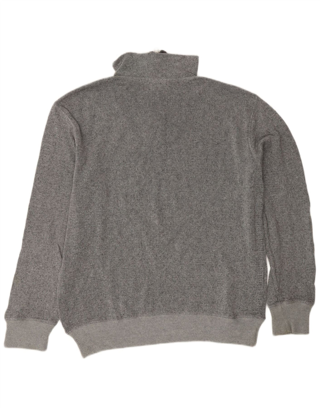 Męski sweter Guess z graficznym zamkiem błyskawicznym, duży, szary, bawełniany
