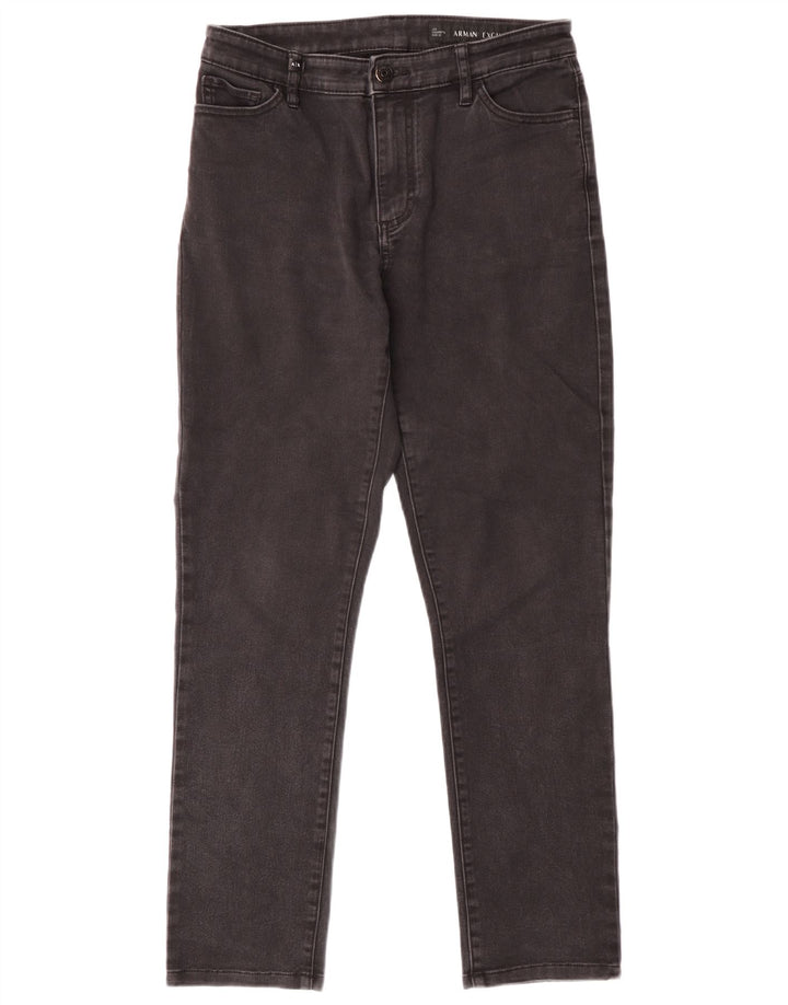 Armani Jeans Damskie wąskie dżinsy W30 L28 Czarna bawełna