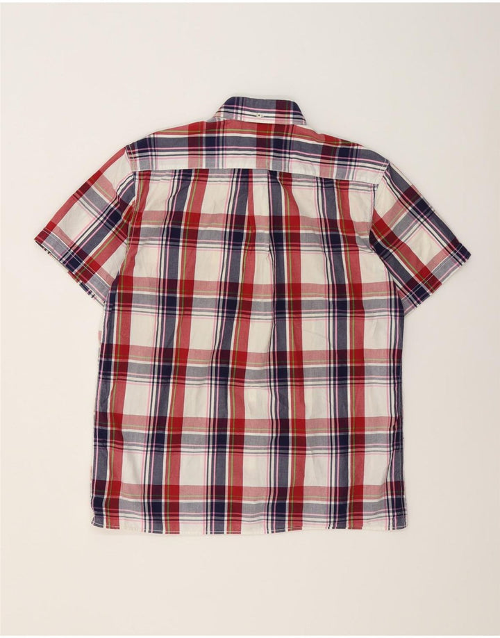 BEN SHERMAN Męska koszula z krótkim rękawem, duża, wielobarwna, bawełniana krata