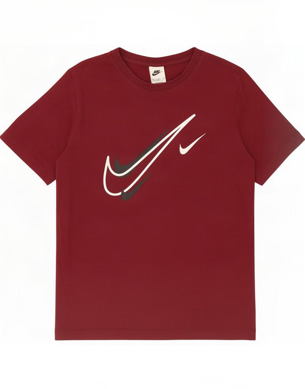 Chłopięcy T-shirt z grafiką Nike 13-14 lat XL, bordowa bawełna