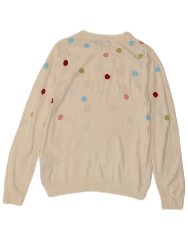Marks & Spencer Damski sweter z dekoltem w łódkę, UK 10, mały, w kolorze złamanej bieli