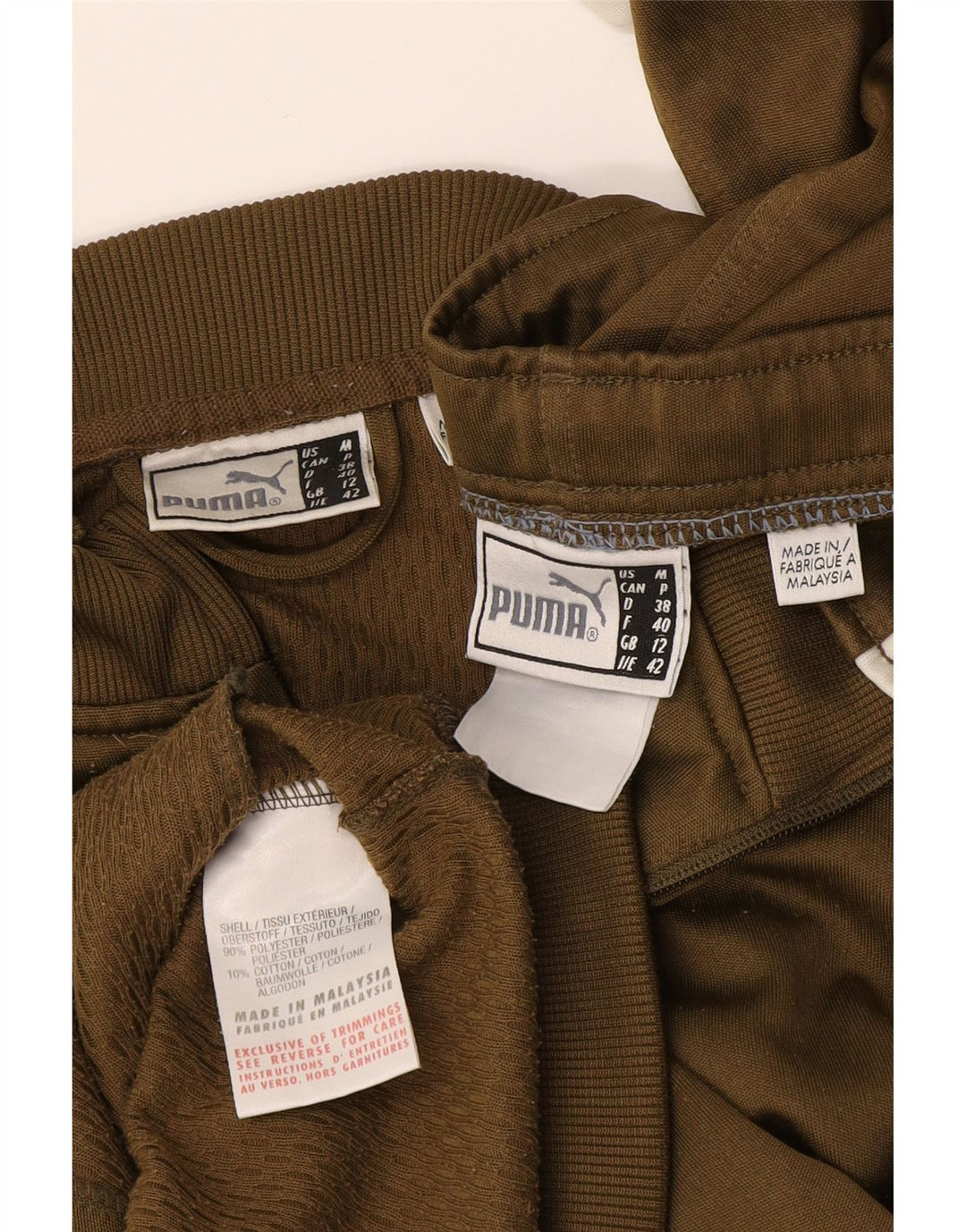 Damski pełny dres Puma UK 12, średni khaki, poliester z blokami kolorów