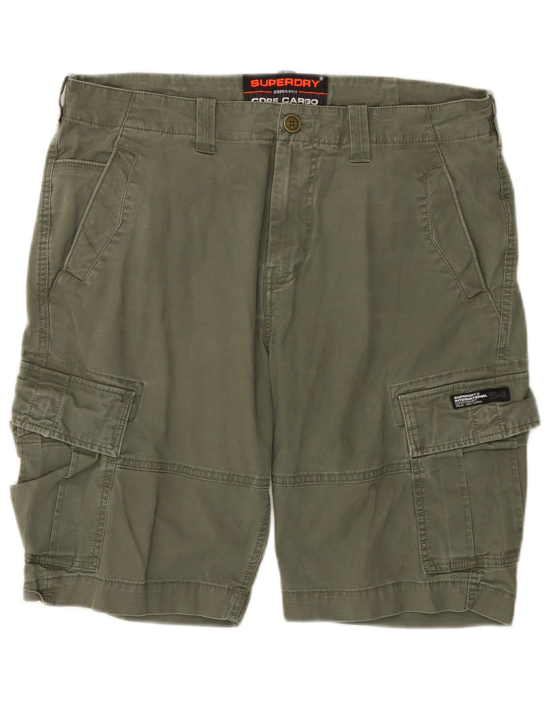 Męskie spodenki cargo SUPERDRY W36, duże, bawełniane w kolorze khaki