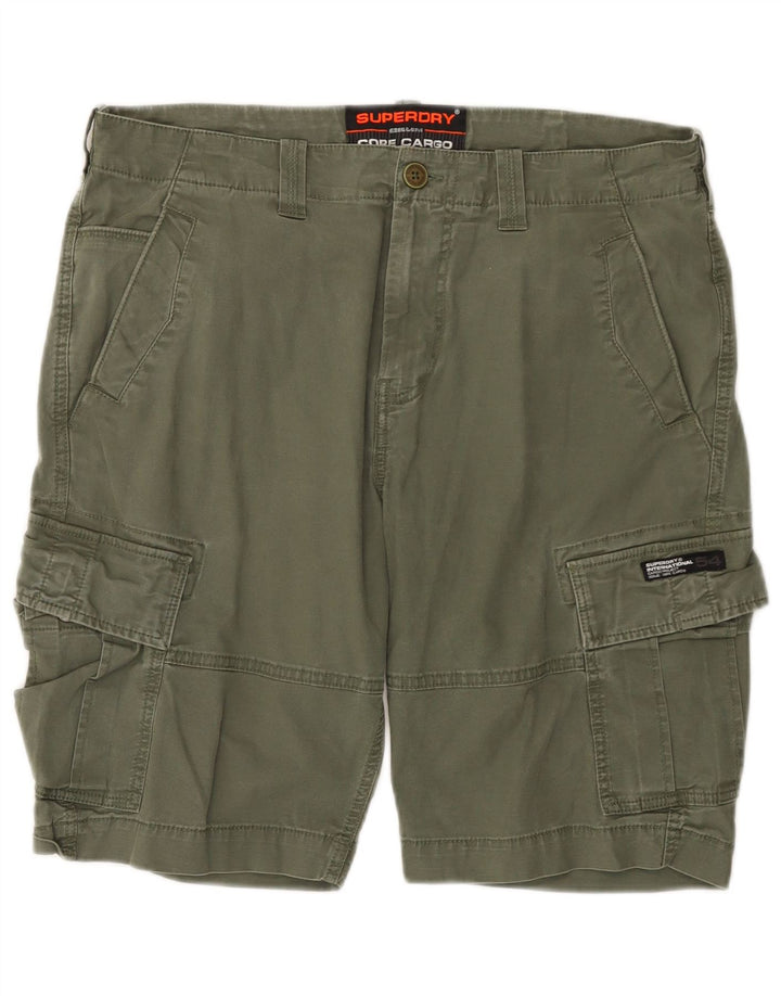 Męskie spodenki cargo SUPERDRY W36, duże, bawełniane w kolorze khaki