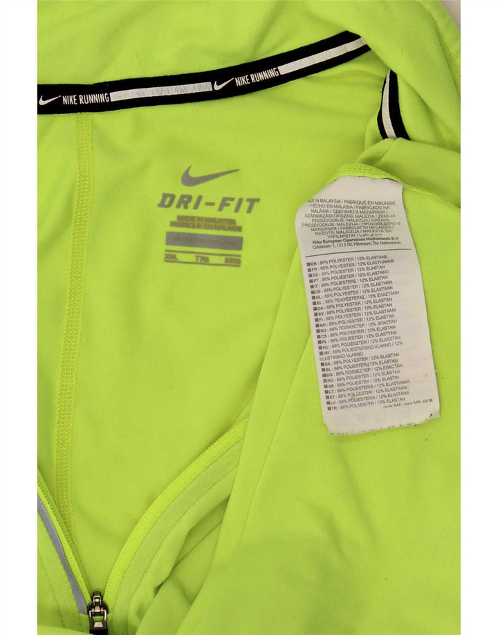 Męski dres Nike Dri Fit z zamkiem błyskawicznym na szyi, 2XL, zielony poliester