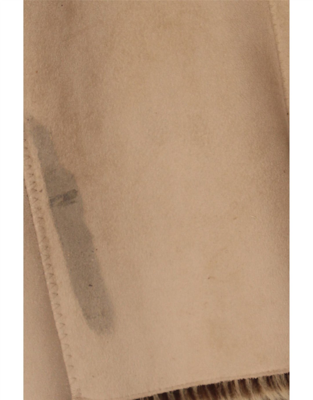 DAVID BARRY Womens Sherpa Jacket UK 20 2XL Beige Vintage David Barry and Second-Hand David Barry from Messina Hembry 