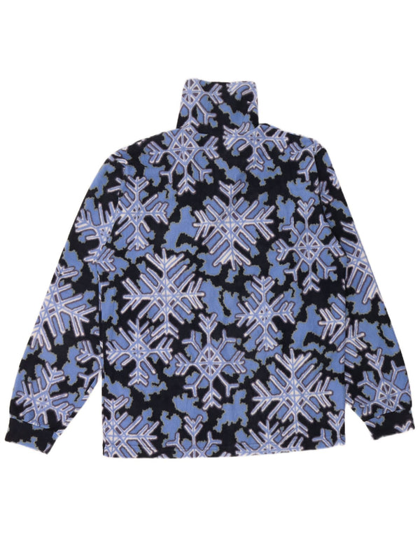 Damski sweter polarowy Conte of Florence Snowtime UK 16, duży niebieski geometryczny