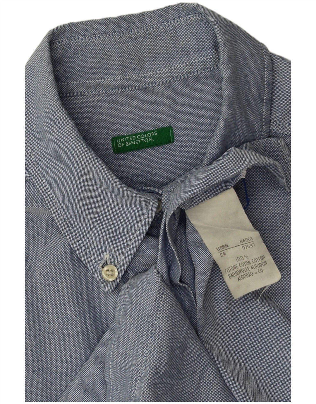 Koszula damska Benetton UK 18 XL, niebieska, bawełniana