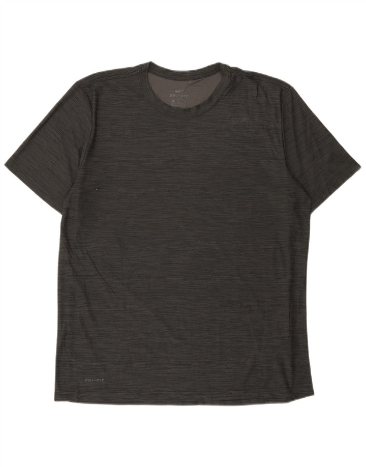 Męski T-shirt Nike Dri Fit, duży, szary, nakrapiany poliester