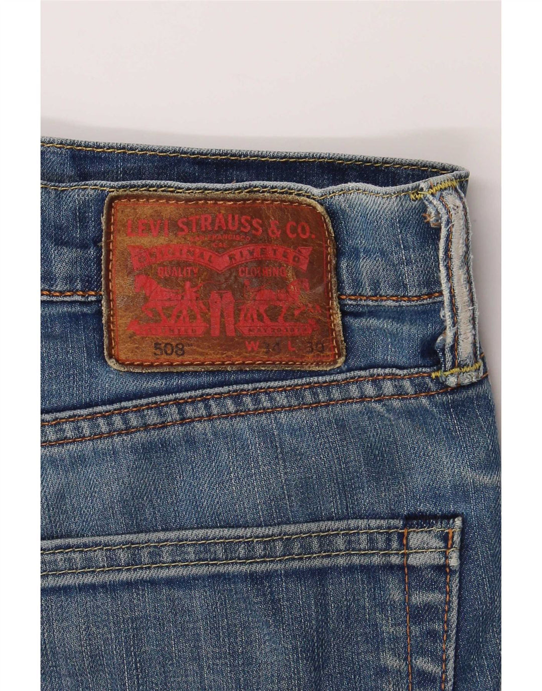 Męskie jeansy Levi's 508 Straight W34 L30 Niebieskie bawełniane