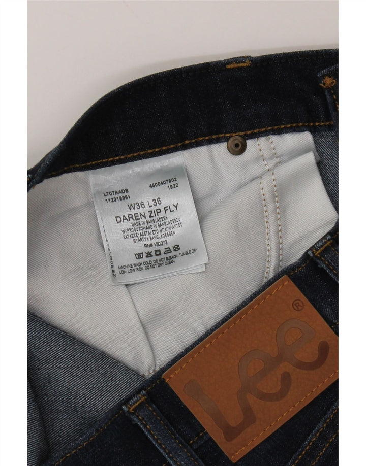 Męskie jeansy Lee Daren Zip Fly, przycięte W36 L25, niebieska bawełna