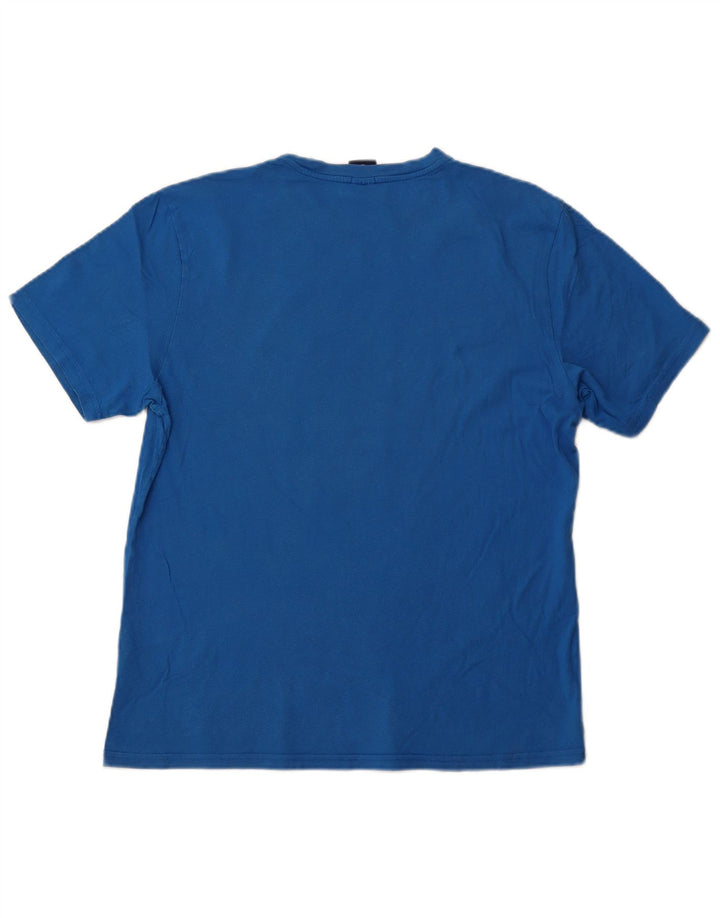 Męski T-shirt z grafiką NORTH SAILS o regularnym kroju, mały, niebieski, bawełniany