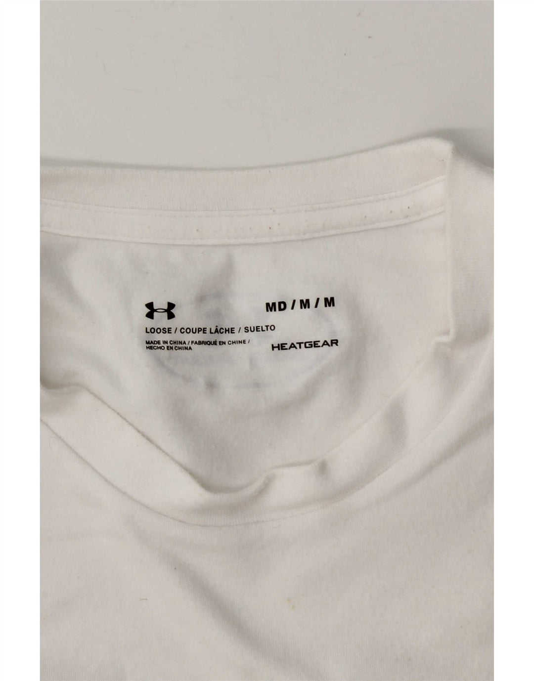 Męski t-shirt z grafiką Under Armour Heat Gear, średni biały