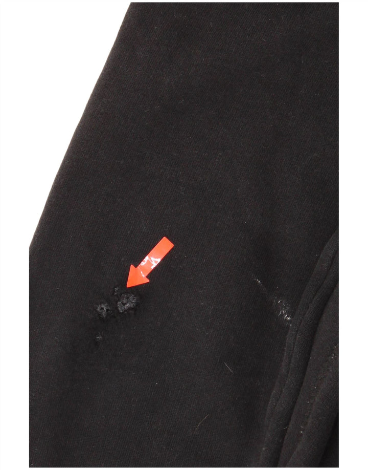 Męski sweter z kapturem Superdry z grafiką, średniej wielkości, czarny, bawełniany