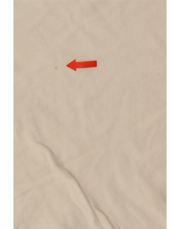 Męski sweter z okrągłym dekoltem Zara, mały, biały